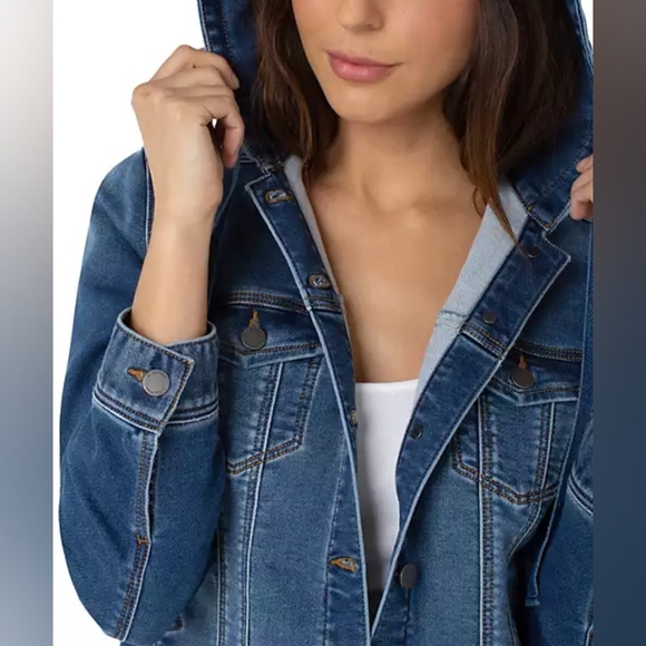 Liverpool Los Angeles Hooded Denim Jacket - Picture 7 of 16